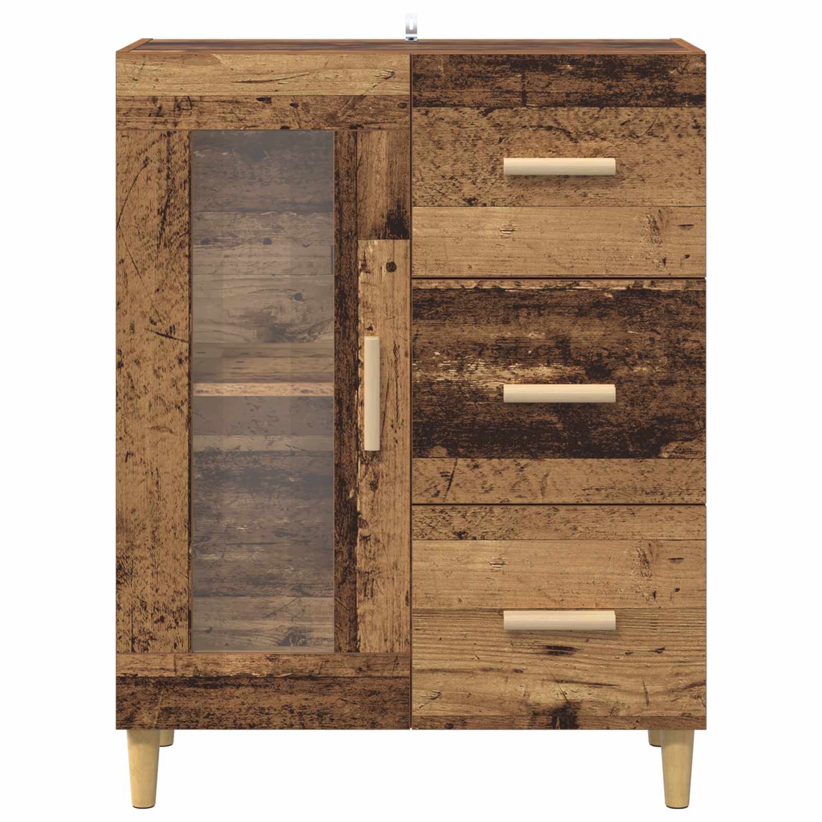 vidaXL Bufet Stare drewno 69,5 x 34 x 90 cm Materiał drewnopochodny