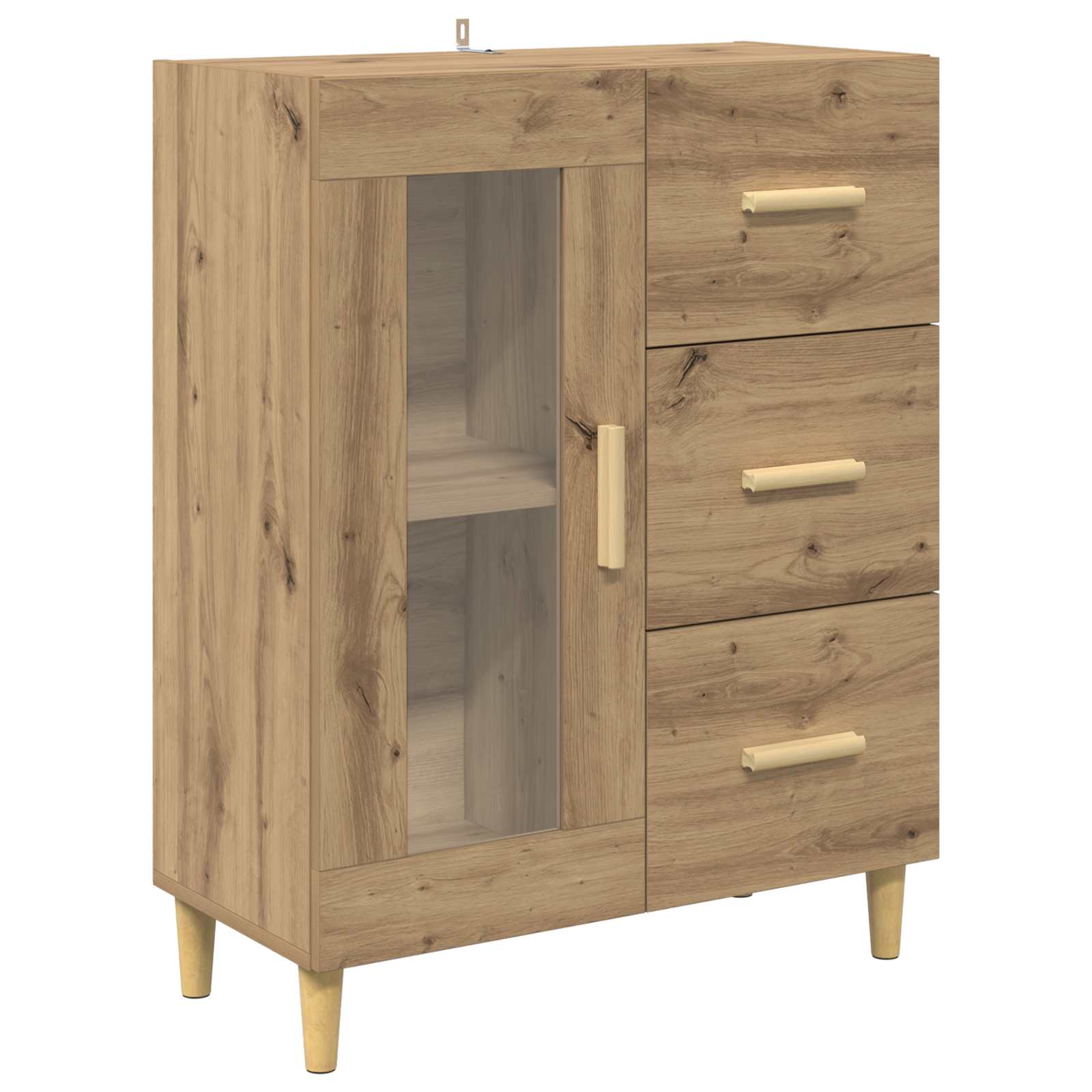 vidaXL Bufet z szufladą Dąb rzemieślniczy 69,5 x 34 x 90 cm