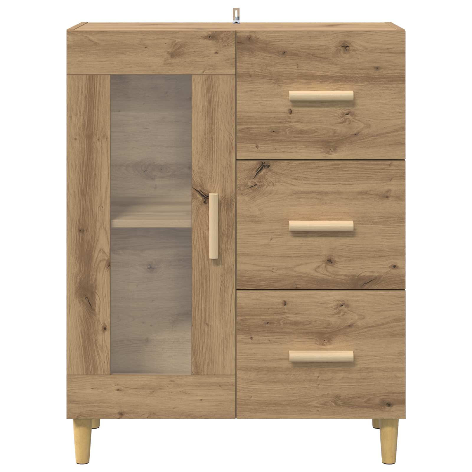 vidaXL Bufet z szufladą Dąb rzemieślniczy 69,5 x 34 x 90 cm