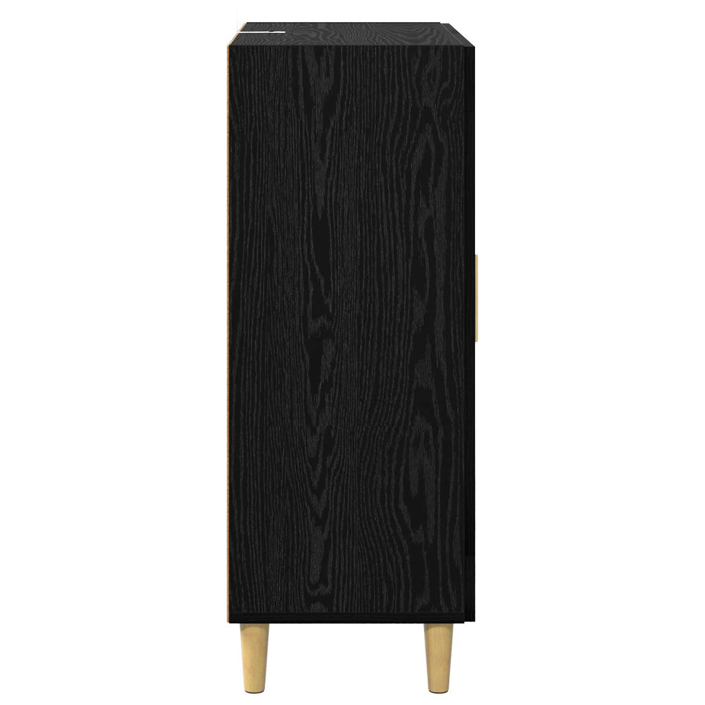 vidaXL Bufet Czarny Dąb 69,5 x 34 x 90 cm Materiał drewnopochodny