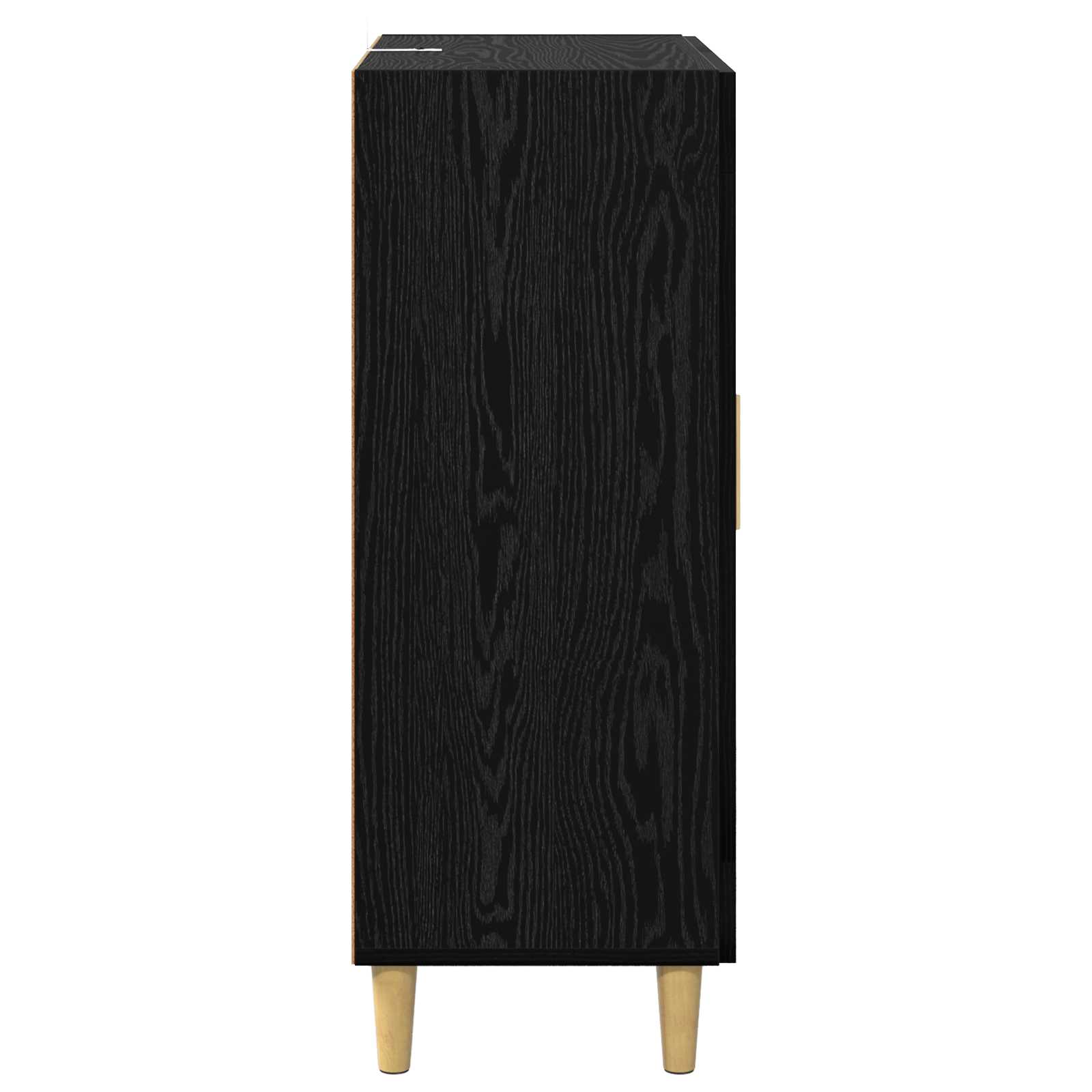 vidaXL Bufet Czarny Dąb 69,5 x 34 x 90 cm Materiał drewnopochodny