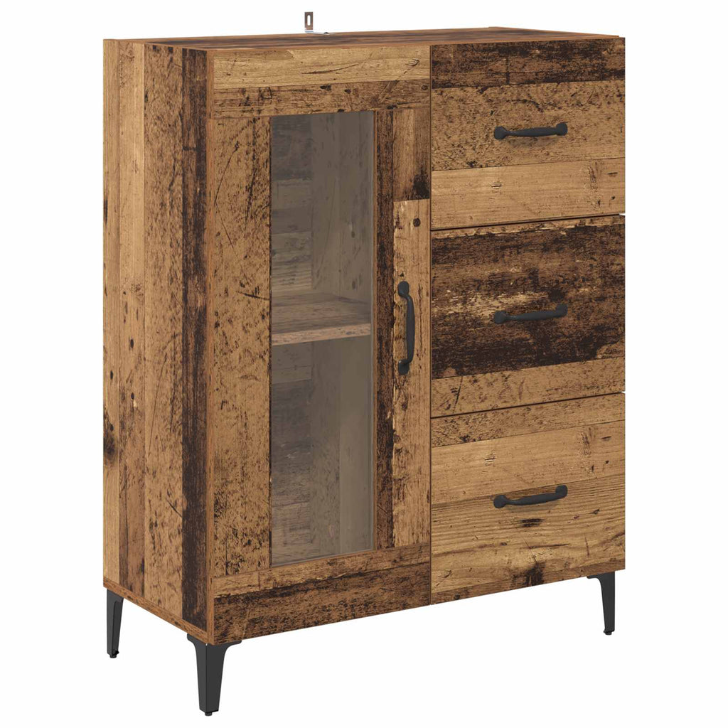 vidaXL Bufet z szufladą Stare drewno 69,5 x 34 x 90 cm