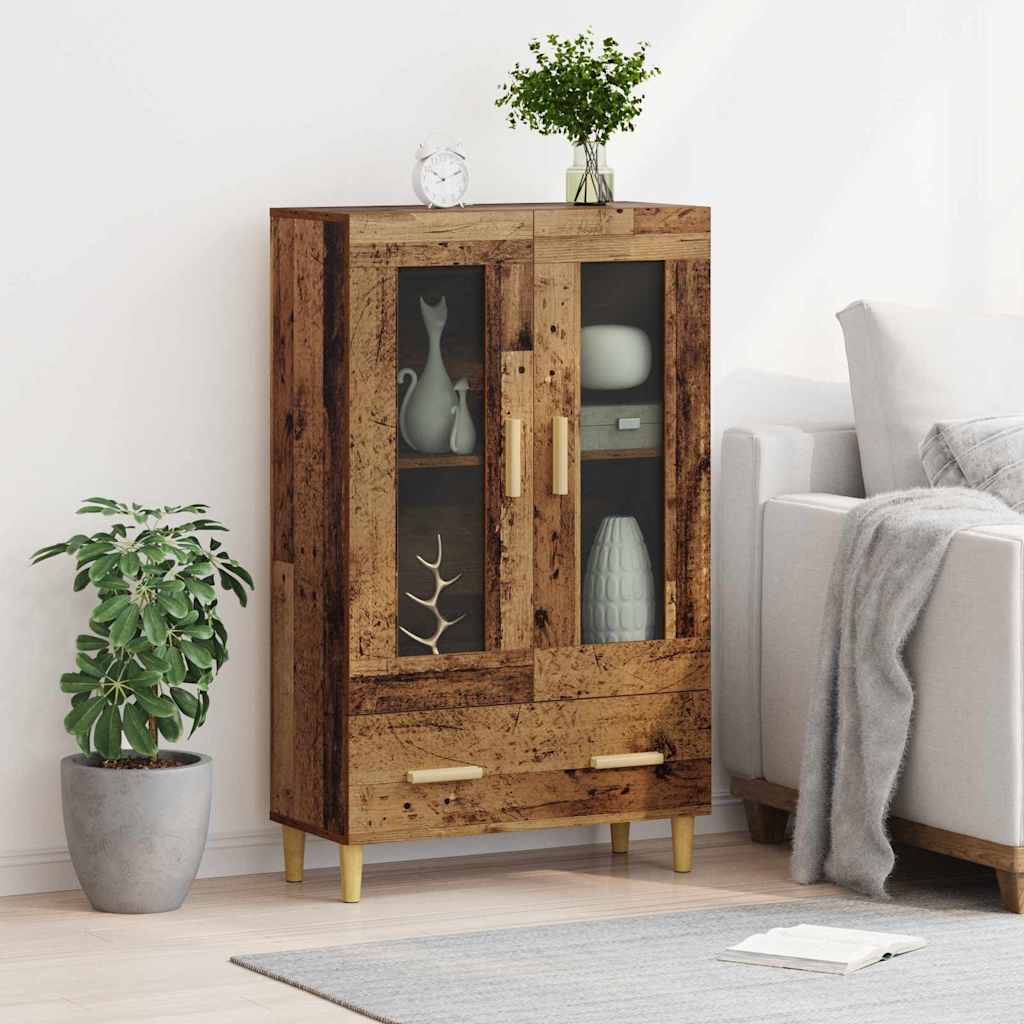 vidaXL Highboard Stare drewno 70 x 31 x 115 cm Materiał drewnopochodny