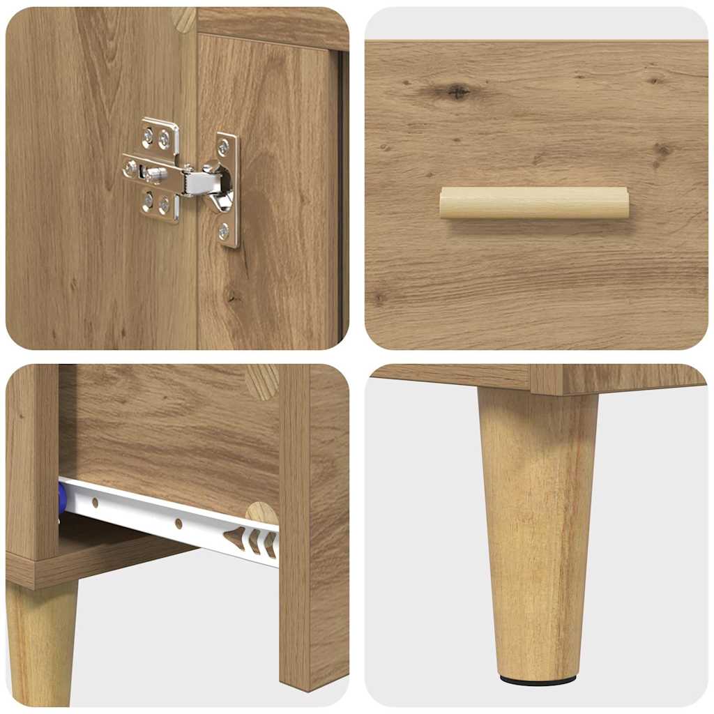 vidaXL Highboard Dąb rzemieślniczy 70 x 31 x 115 cm