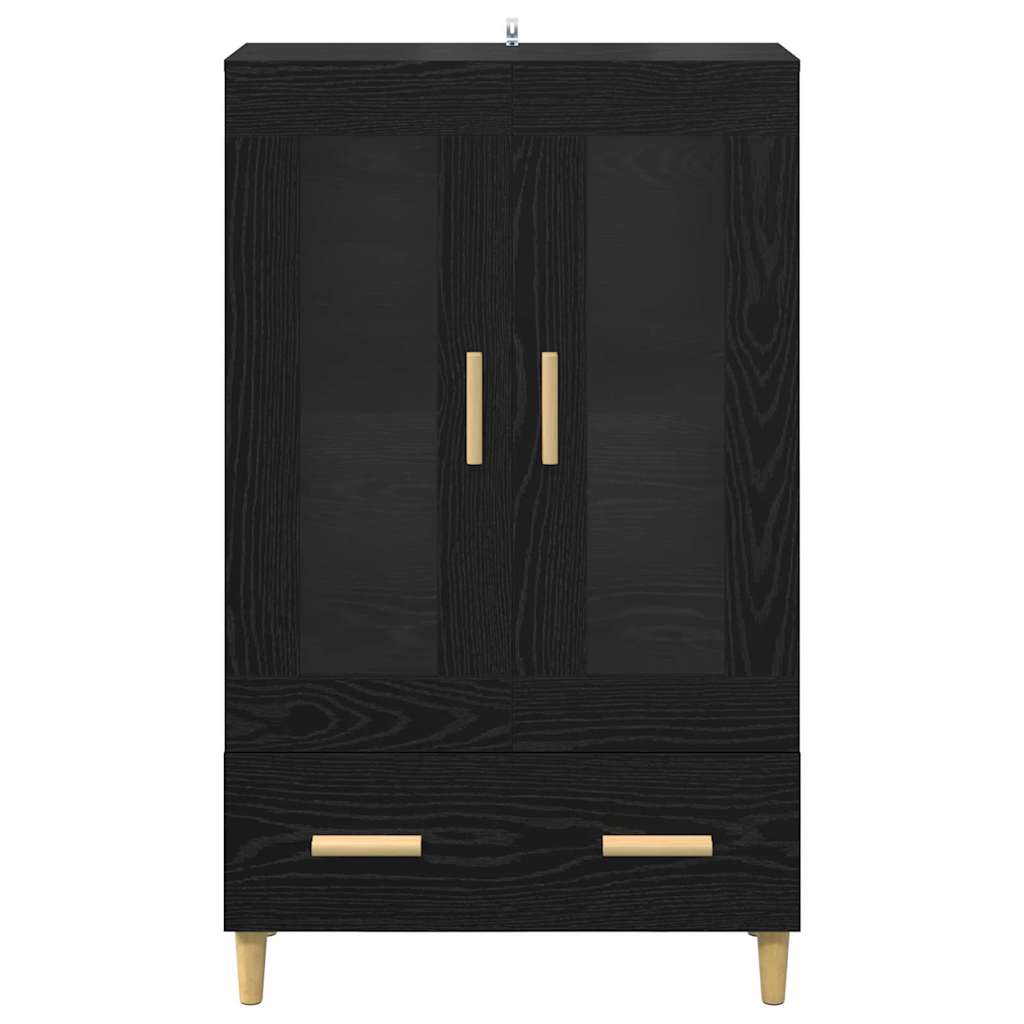 vidaXL Highboard Czarny Dąb 70 x 31 x 115 cm Materiał drewnopochodny