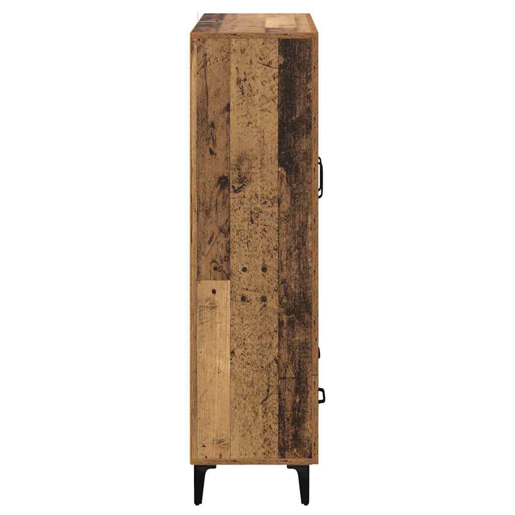 vidaXL Highboard z szufladą Stare drewno 70 x 31 x 115 cm