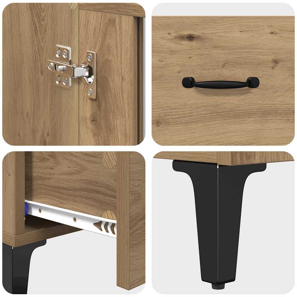 vidaXL Highboard z szufladą Dąb rzemieślniczy 70 x 31 x 115 cm