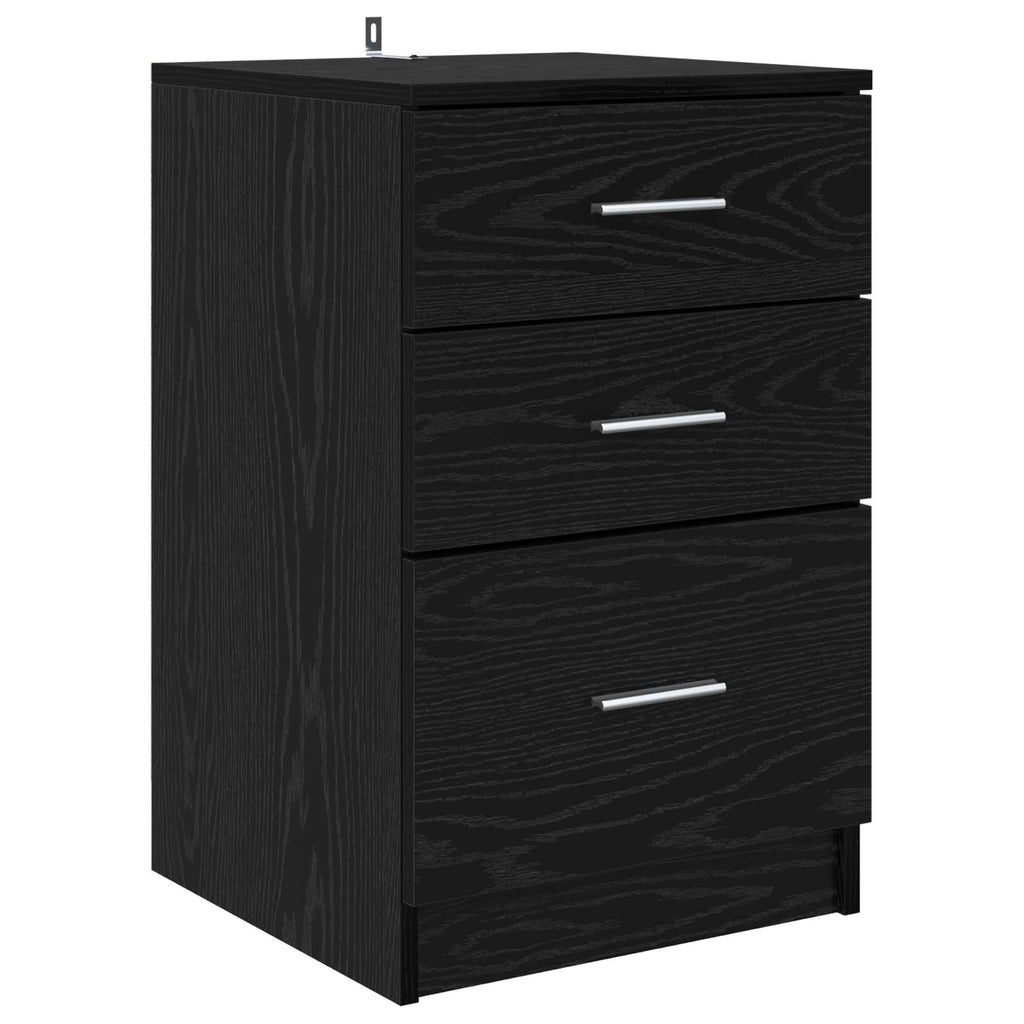 vidaXL Szafka Nocna Czarny Dąb 40 x 40 x 63 cm Materiał drewnopochodny