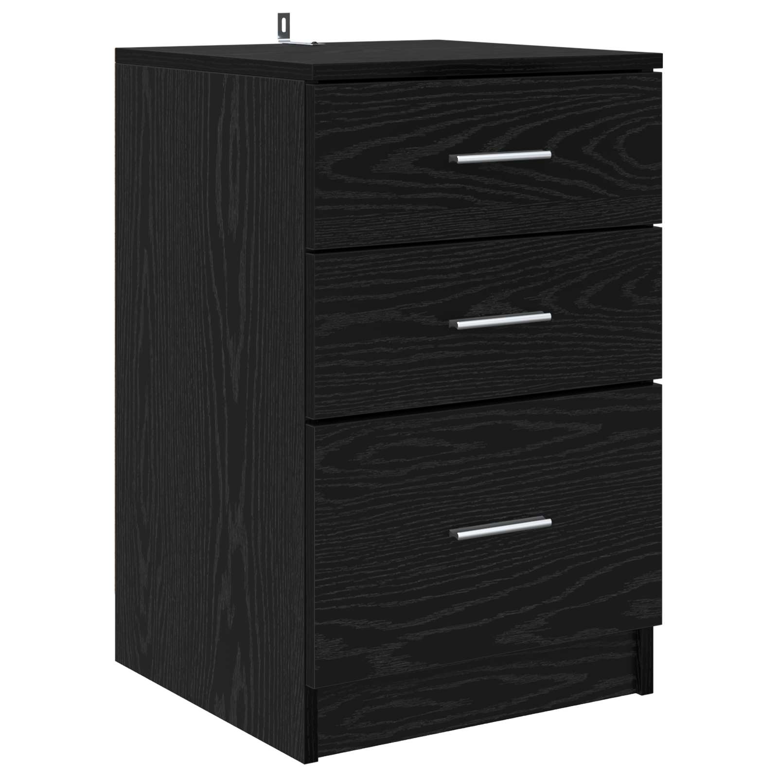 vidaXL Szafka Nocna Czarny Dąb 40 x 40 x 63 cm Materiał drewnopochodny