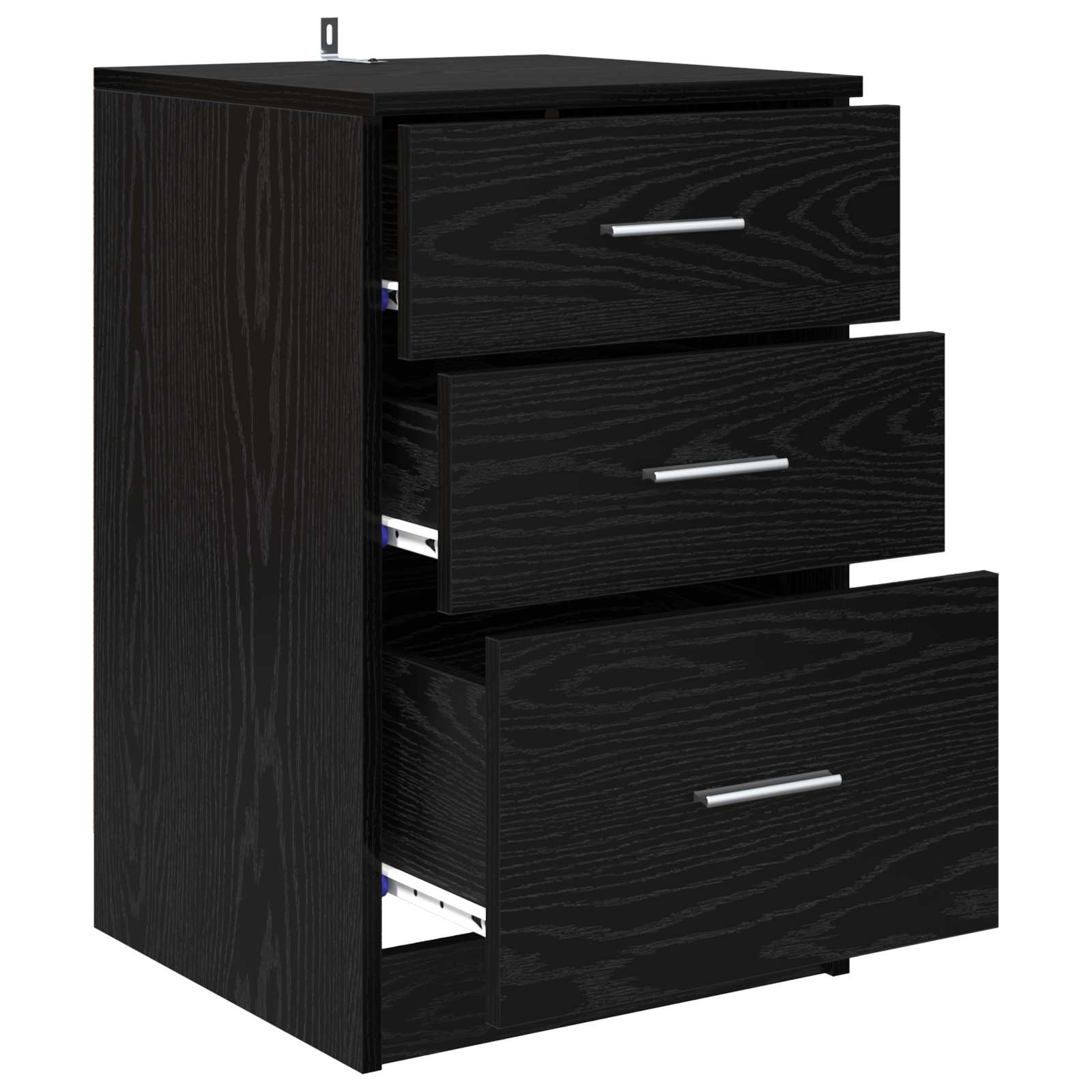vidaXL Szafka Nocna Czarny Dąb 40 x 40 x 63 cm Materiał drewnopochodny