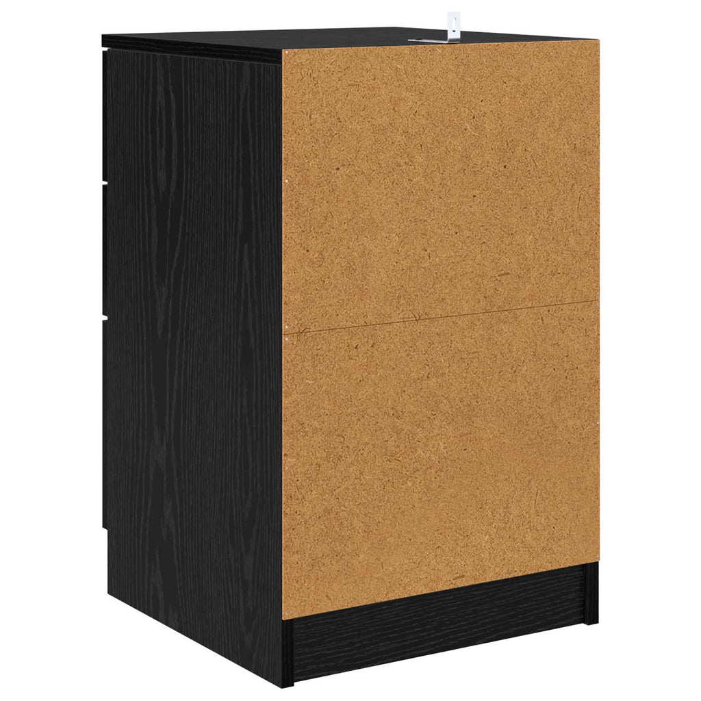vidaXL Szafka Nocna Czarny Dąb 40 x 40 x 63 cm Materiał drewnopochodny