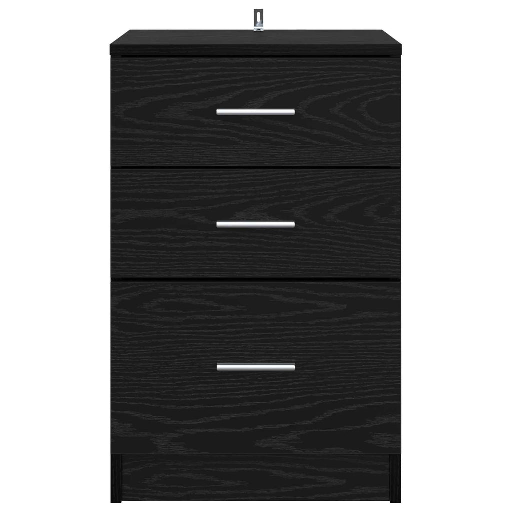 vidaXL Szafka Nocna Czarny Dąb 40 x 40 x 63 cm Materiał drewnopochodny