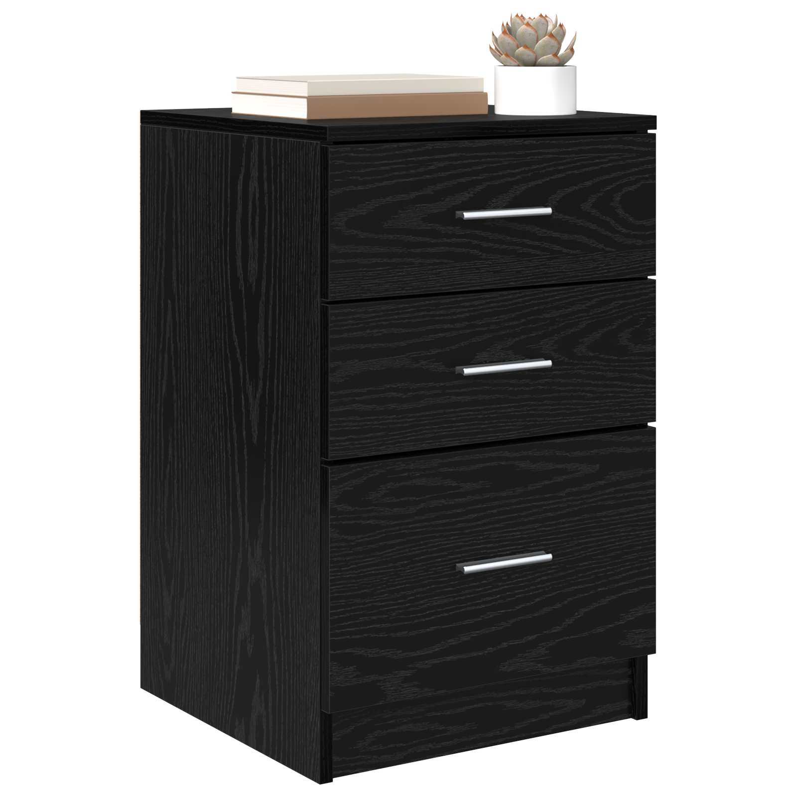 vidaXL Szafka Nocna Czarny Dąb 40 x 40 x 63 cm Materiał drewnopochodny