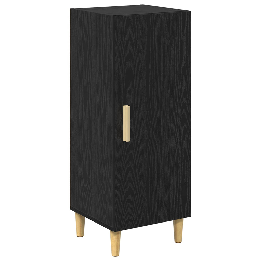 vidaXL Bufet Czarny Dąb 34,5 x 34 x 90 cm Materiał drewnopochodny