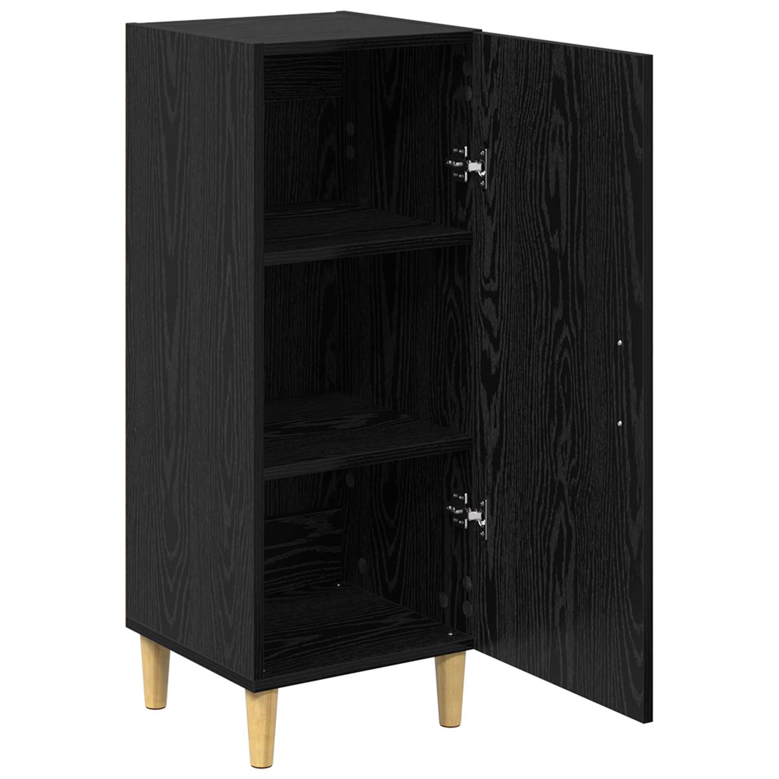 vidaXL Bufet Czarny Dąb 34,5 x 34 x 90 cm Materiał drewnopochodny