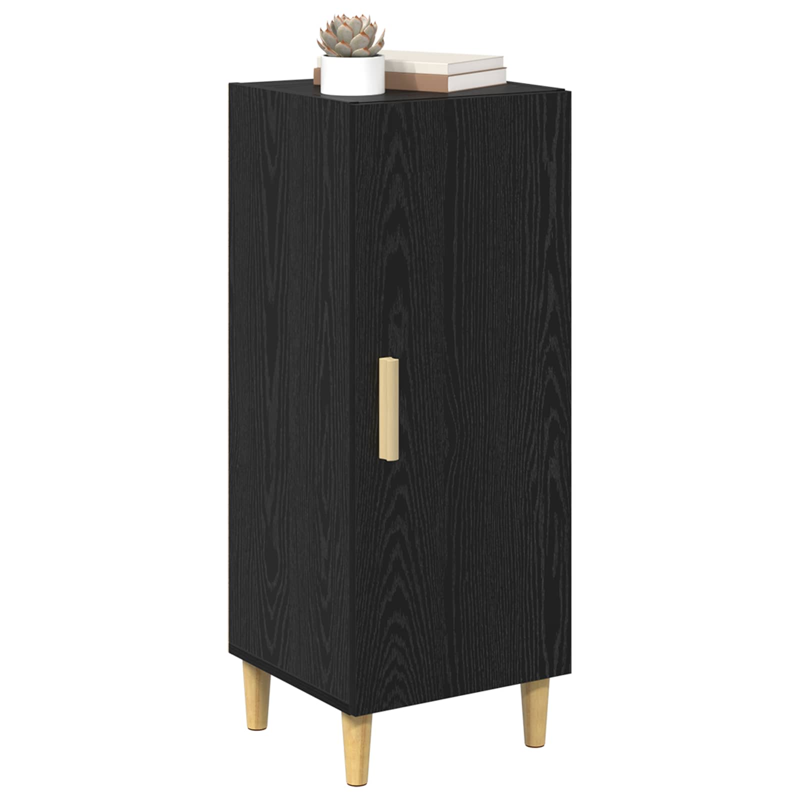 vidaXL Bufet Czarny Dąb 34,5 x 34 x 90 cm Materiał drewnopochodny