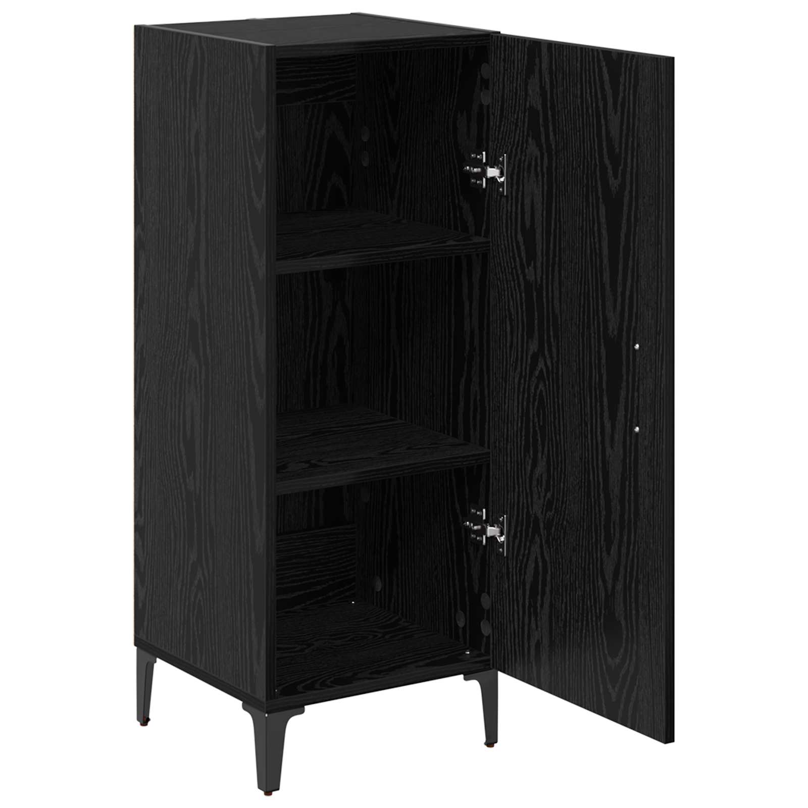 vidaXL Bufet Czarny Dąb 34,5 x 34 x 90 cm Materiał drewnopochodny