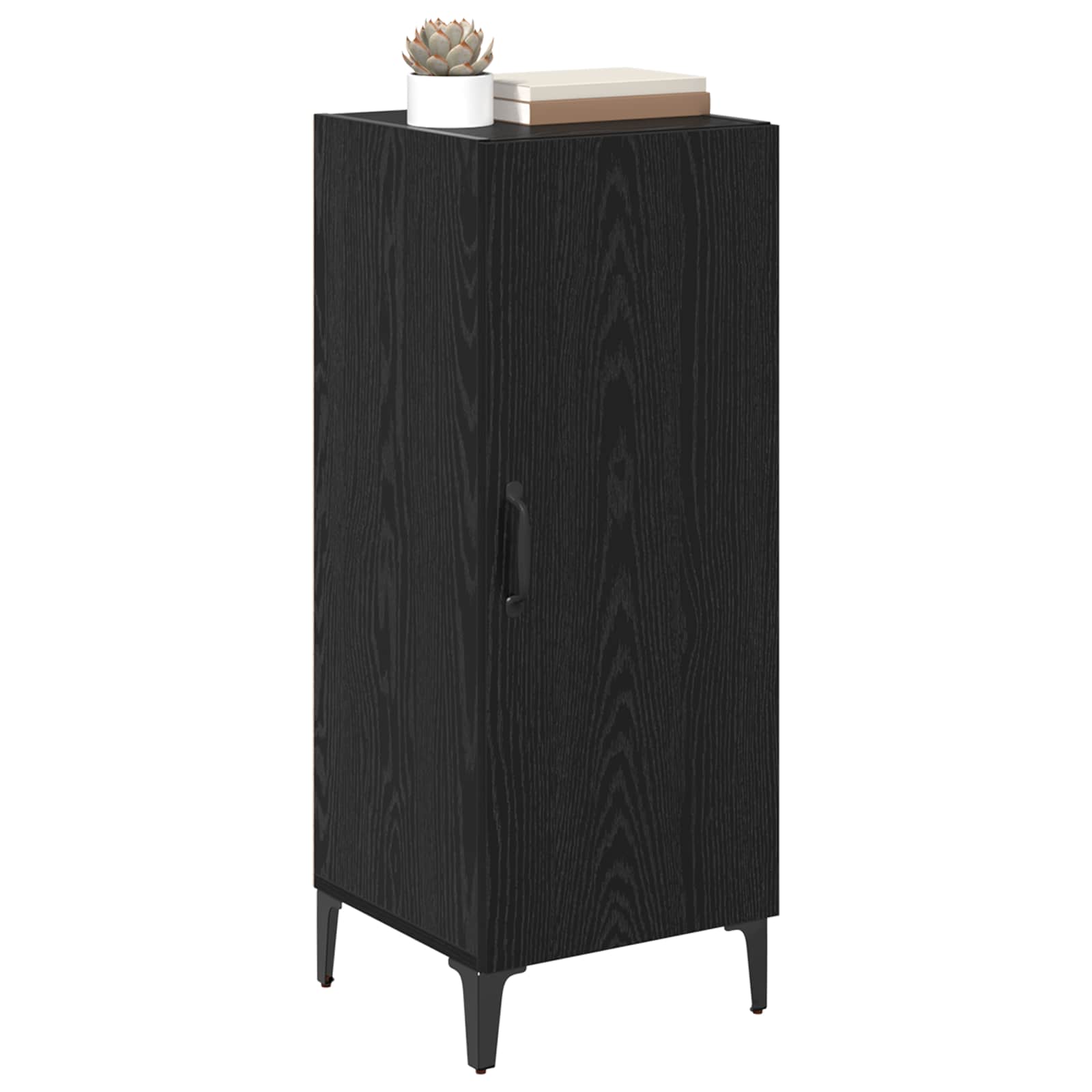 vidaXL Bufet Czarny Dąb 34,5 x 34 x 90 cm Materiał drewnopochodny