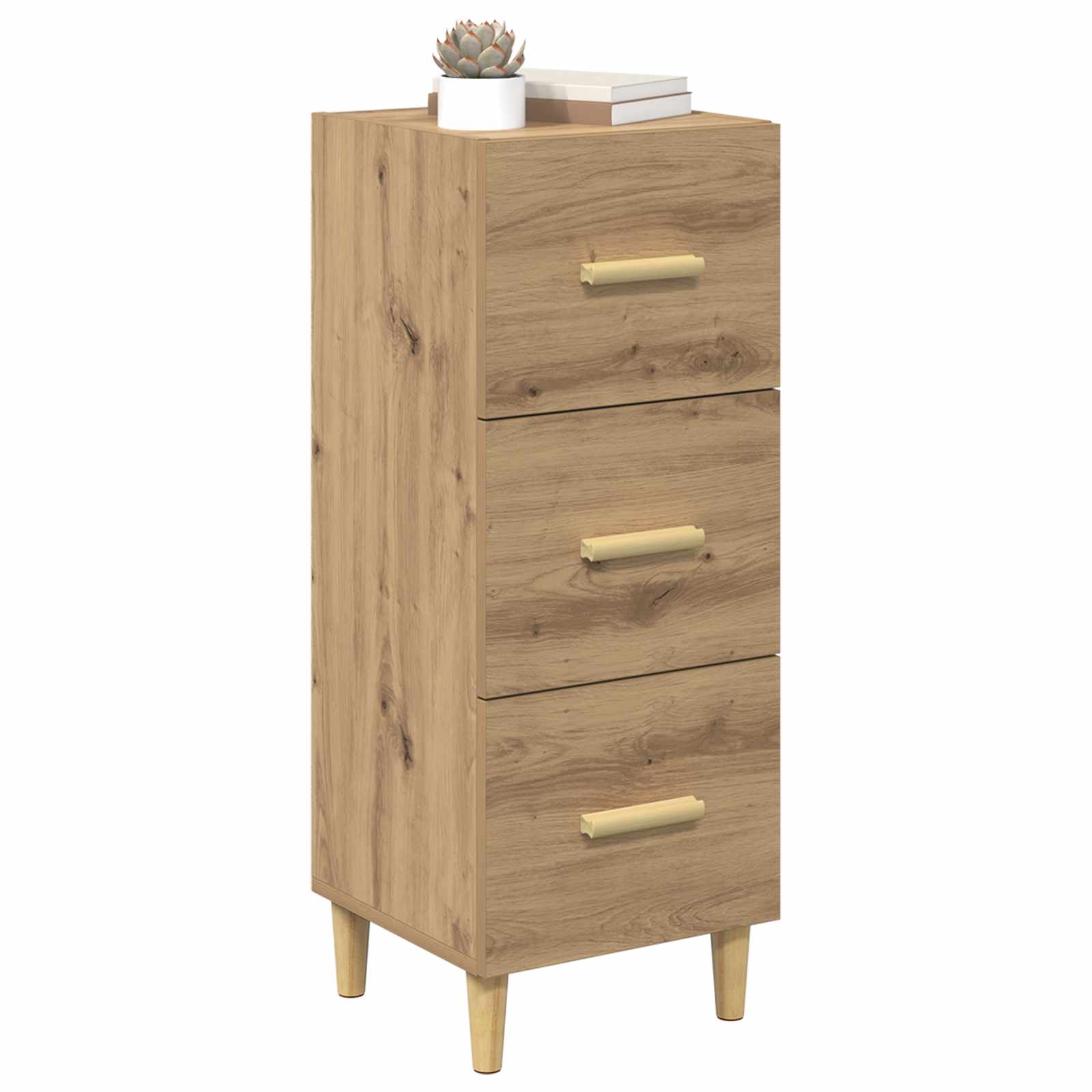 vidaXL Bufet dąb artisan 34.5 x 34 x 90 cm Materiał drewnopochodny