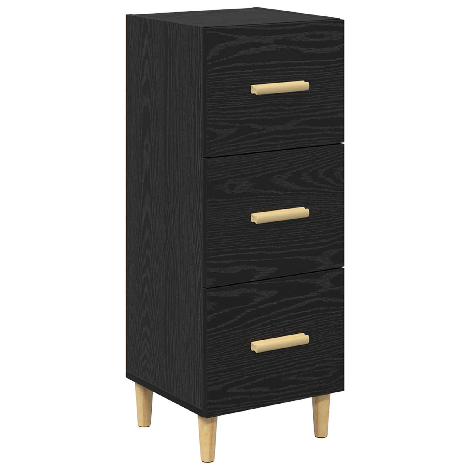 vidaXL Bufet Czarny dąb 34.5 x 34 x 90 cm Materiał drewnopochodny