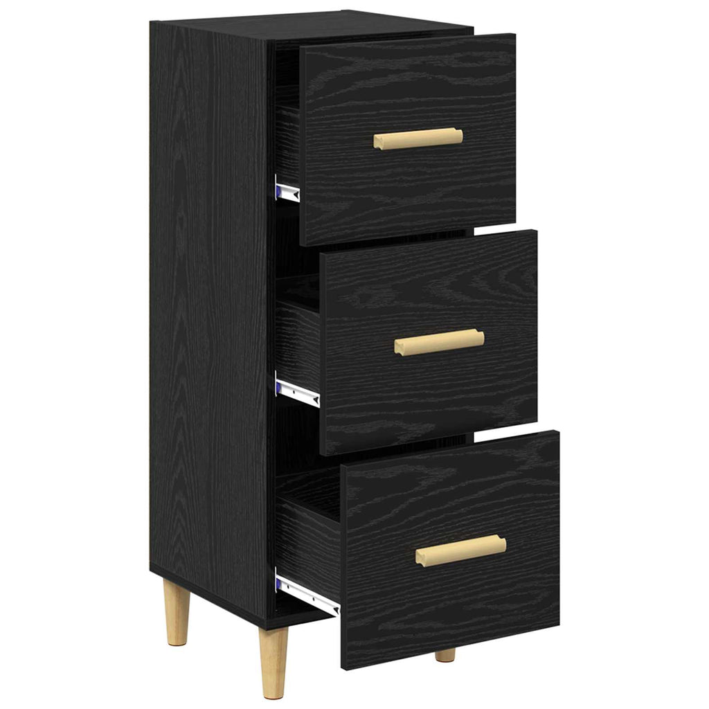 vidaXL Bufet Czarny dąb 34.5 x 34 x 90 cm Materiał drewnopochodny