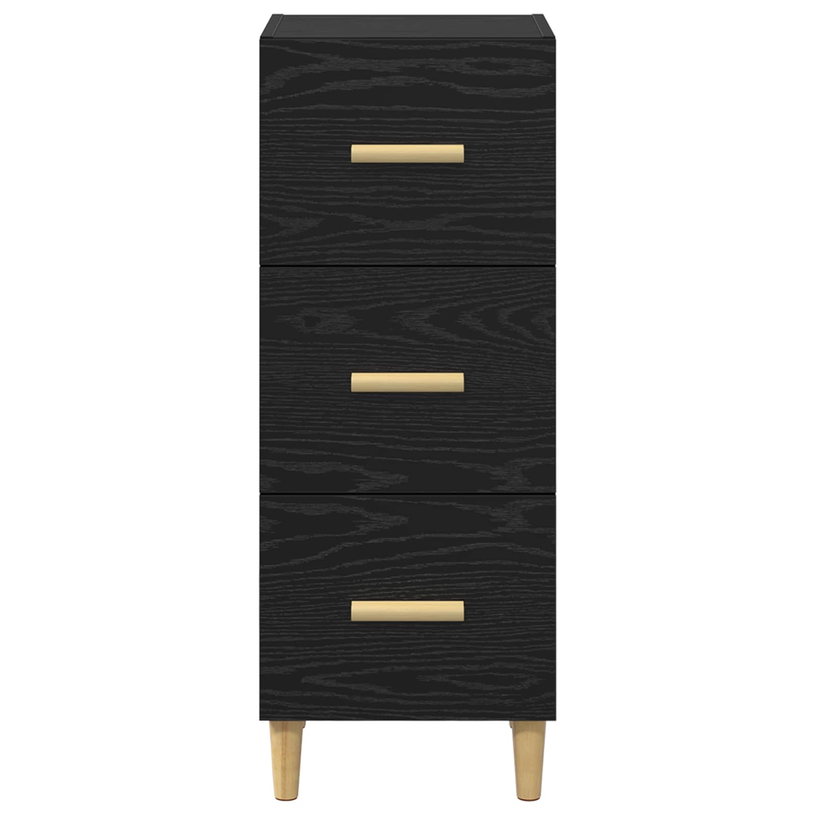 vidaXL Bufet Czarny dąb 34.5 x 34 x 90 cm Materiał drewnopochodny