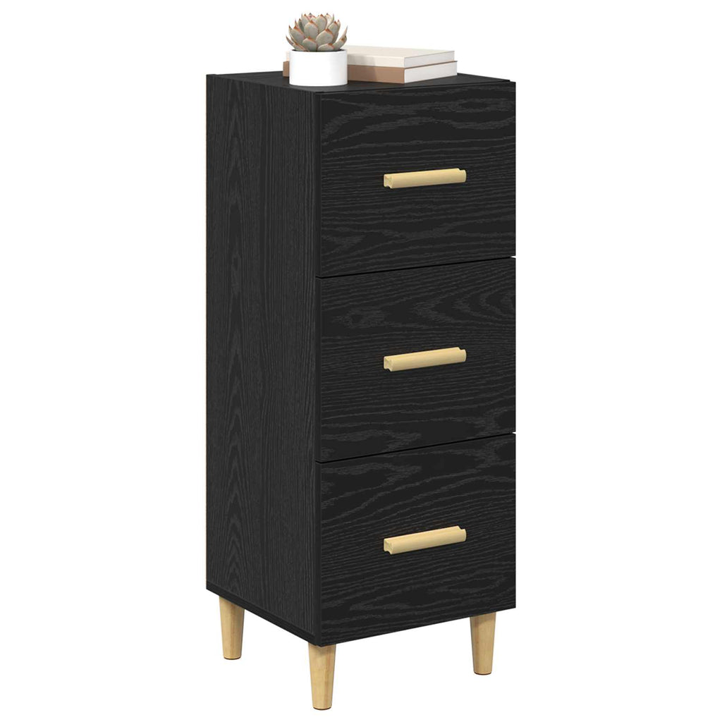 vidaXL Bufet Czarny dąb 34.5 x 34 x 90 cm Materiał drewnopochodny