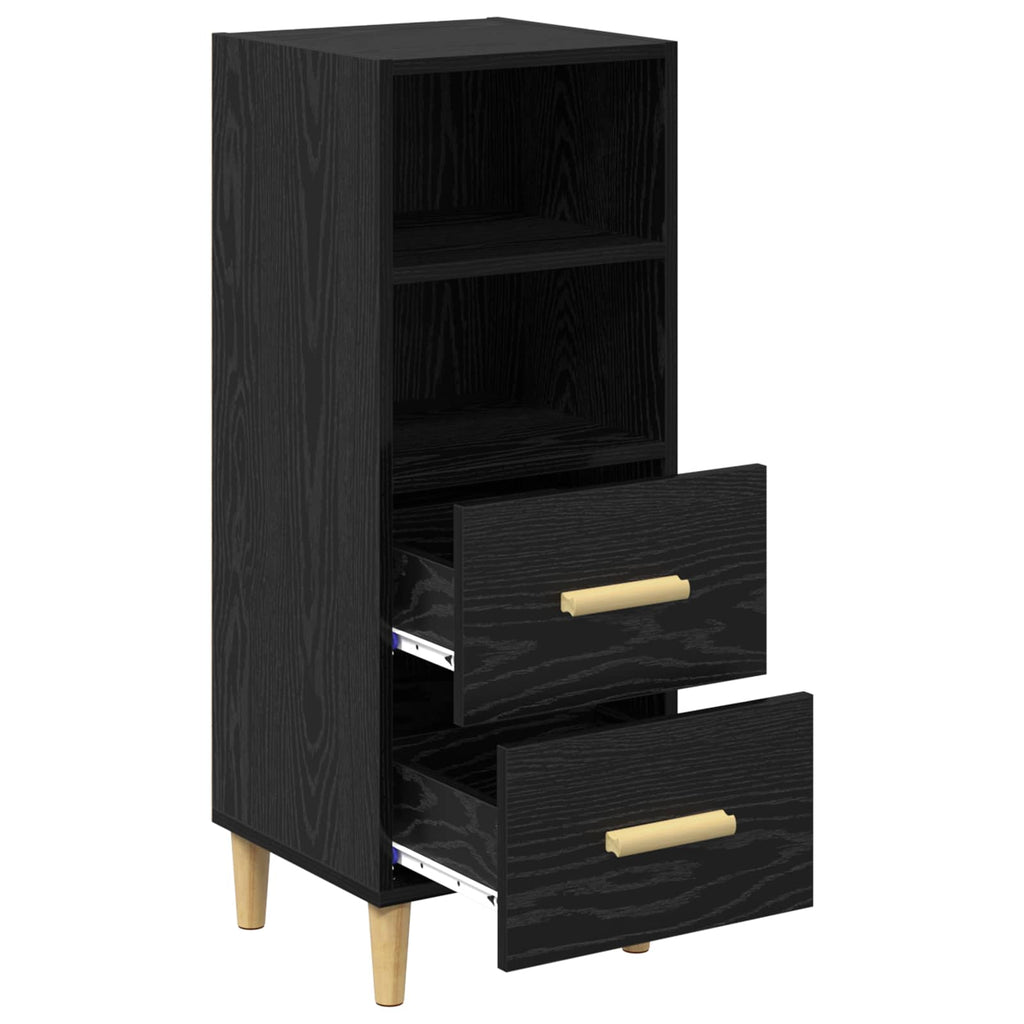 vidaXL Bufet Czarny dąb 34 x 34.5 x 90 cm Materiał drewnopochodny