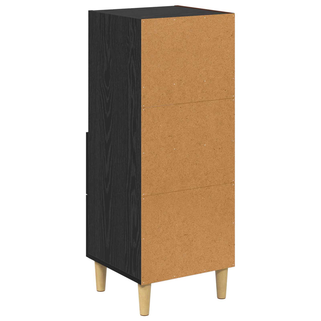 vidaXL Bufet Czarny dąb 34 x 34.5 x 90 cm Materiał drewnopochodny