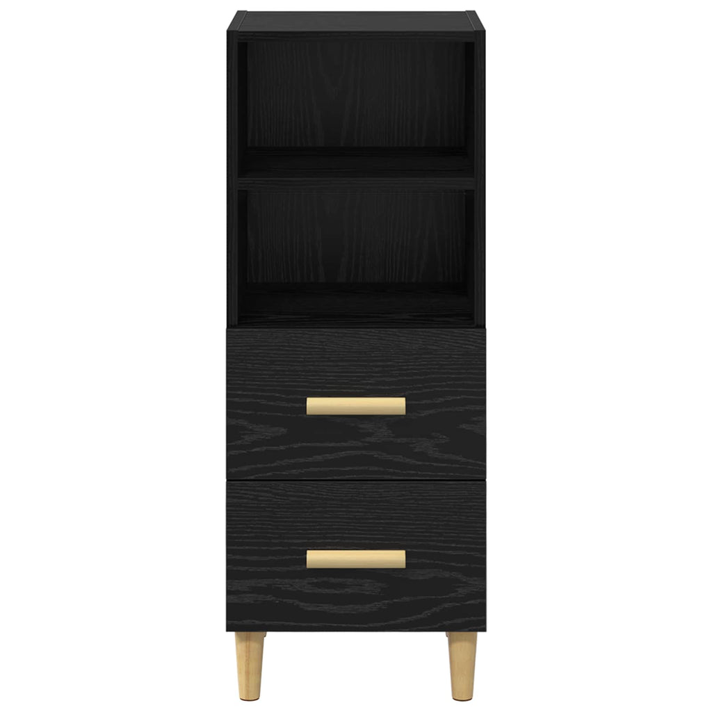 vidaXL Bufet Czarny dąb 34 x 34.5 x 90 cm Materiał drewnopochodny
