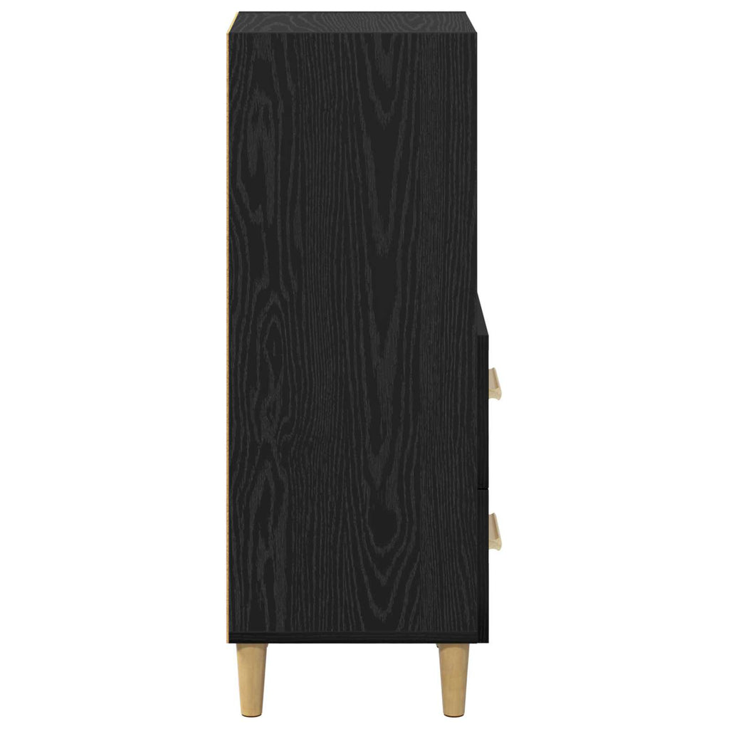 vidaXL Bufet Czarny dąb 34 x 34.5 x 90 cm Materiał drewnopochodny