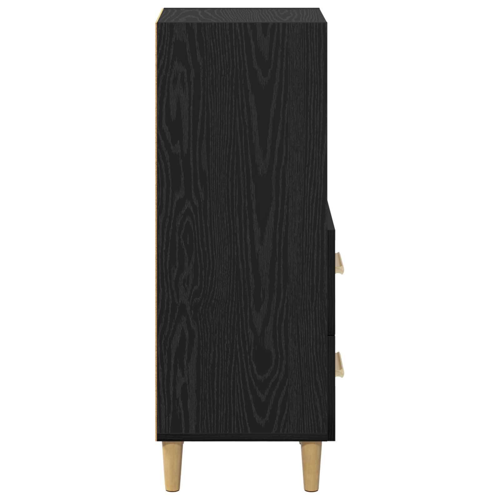 vidaXL Bufet Czarny dąb 34 x 34.5 x 90 cm Materiał drewnopochodny