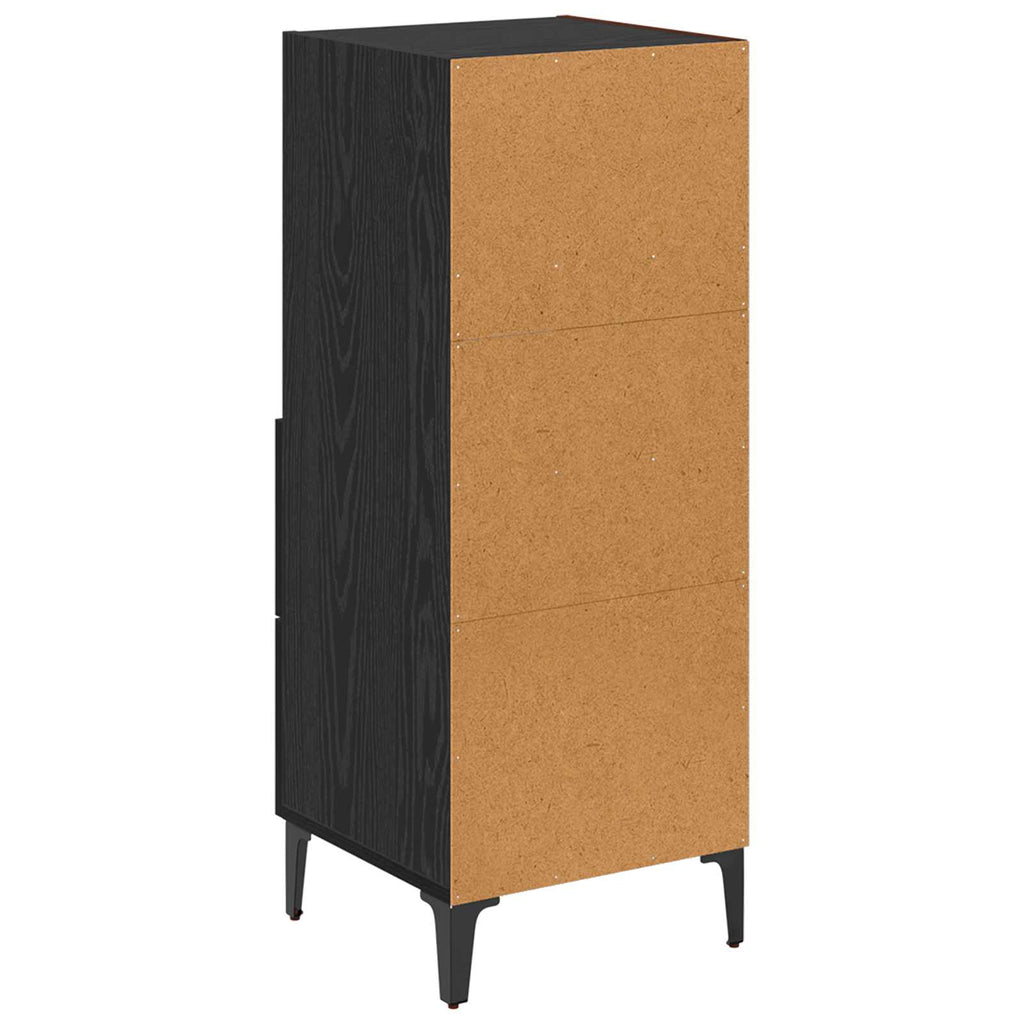 vidaXL Bufet Czarny dąb 34 x 34,5 x 90 cm Materiał drewnopochodny