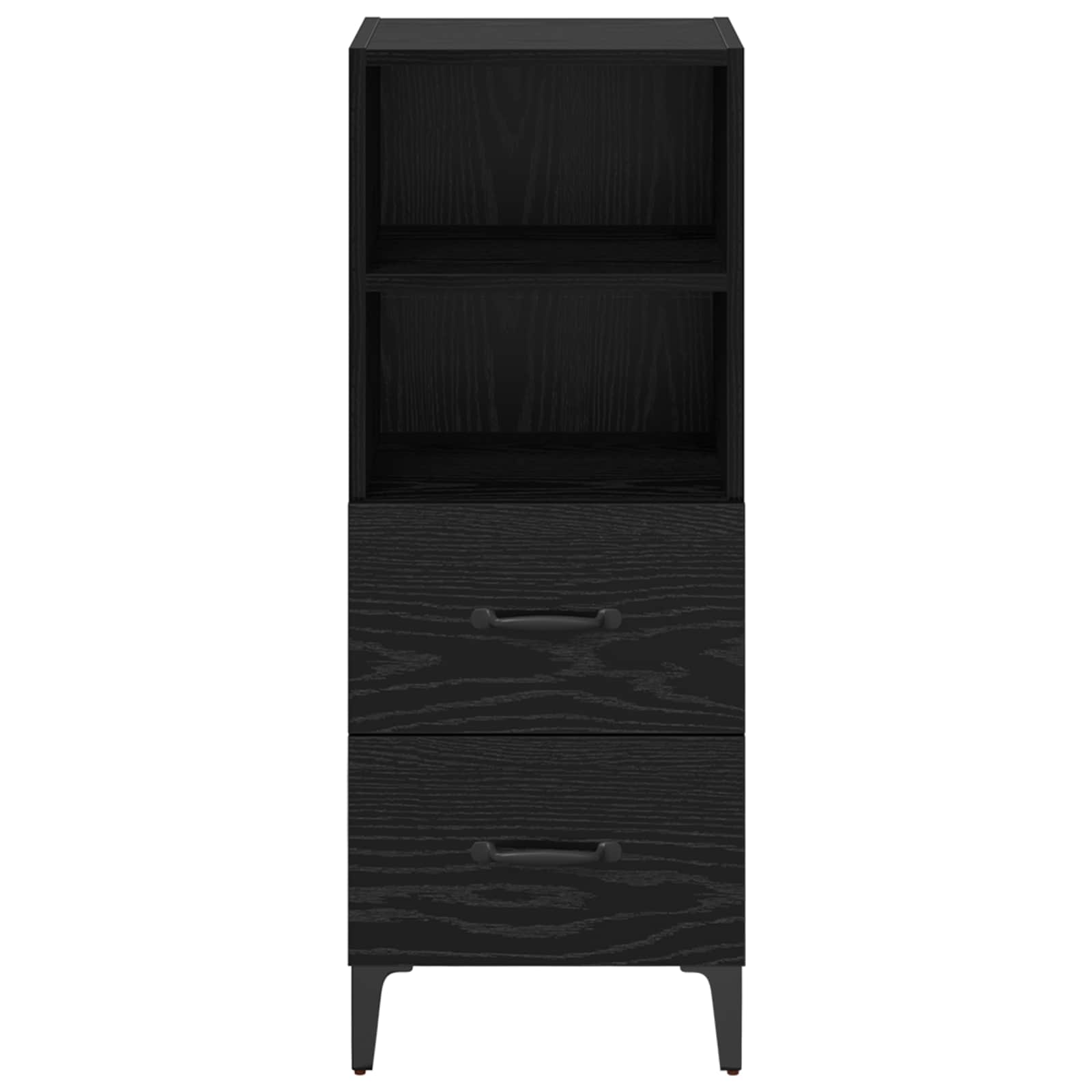 vidaXL Bufet Czarny dąb 34 x 34,5 x 90 cm Materiał drewnopochodny