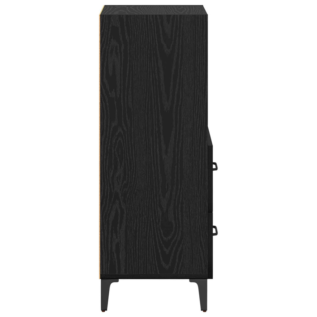 vidaXL Bufet Czarny dąb 34 x 34,5 x 90 cm Materiał drewnopochodny