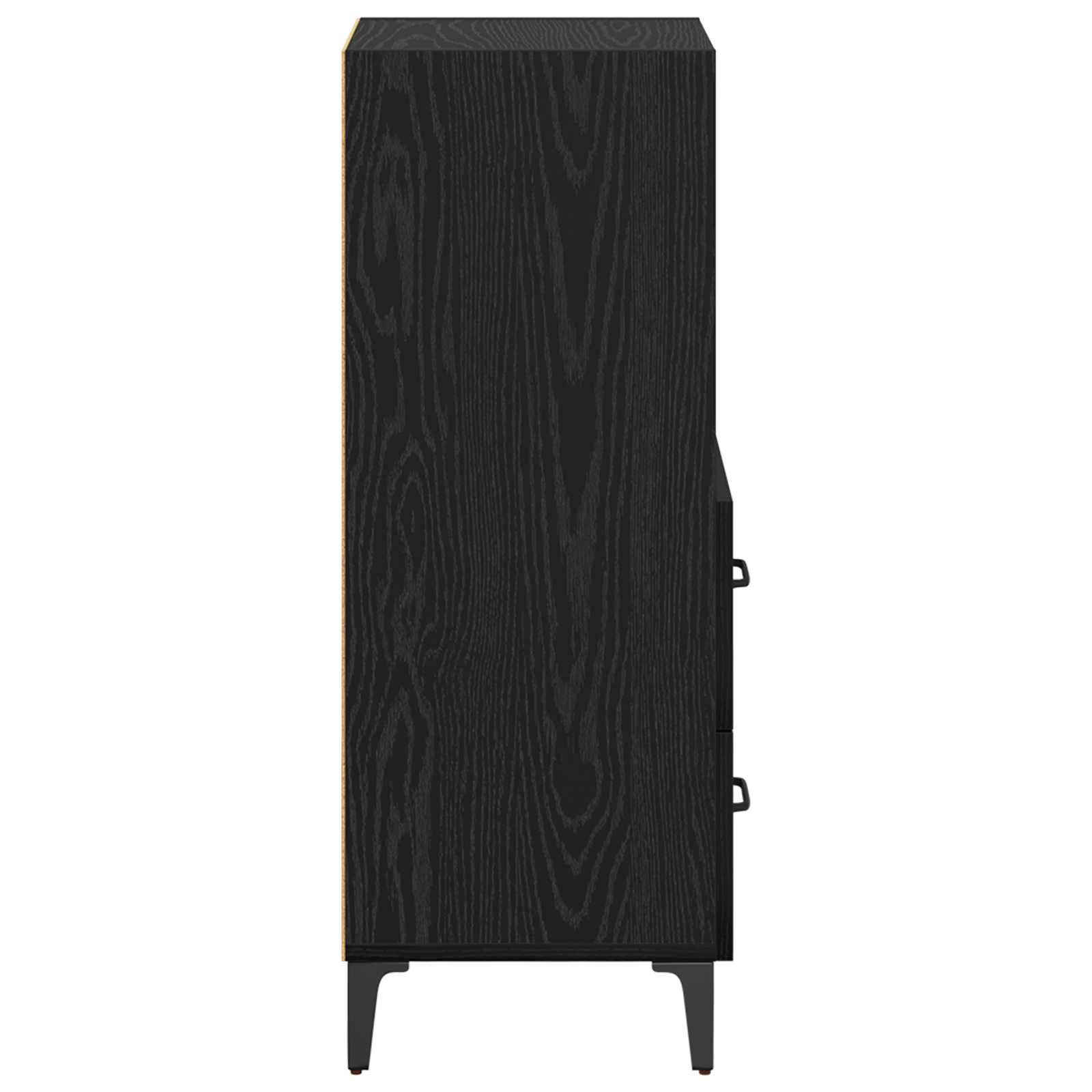 vidaXL Bufet Czarny dąb 34 x 34,5 x 90 cm Materiał drewnopochodny