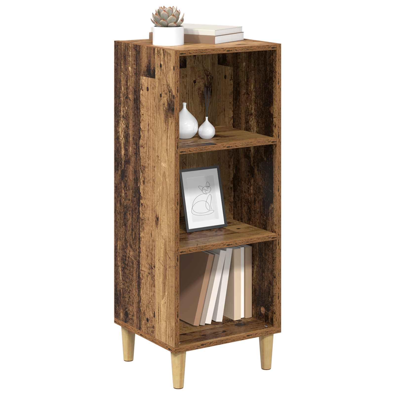 vidaXL Bufet Stare drewno 34,5 x 32,5 x 90 cm Materiał drewnopochodny