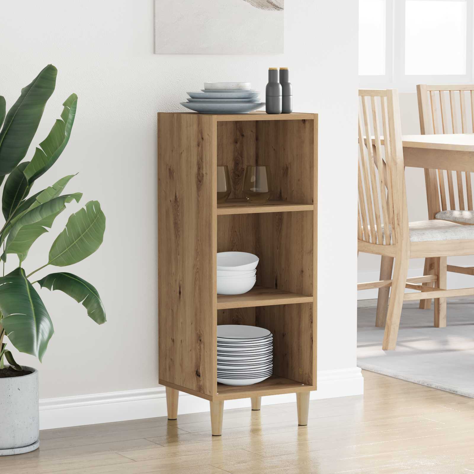vidaXL Bufet Dąb rzemieślniczy 34,5 x 32,5 x 90 cm