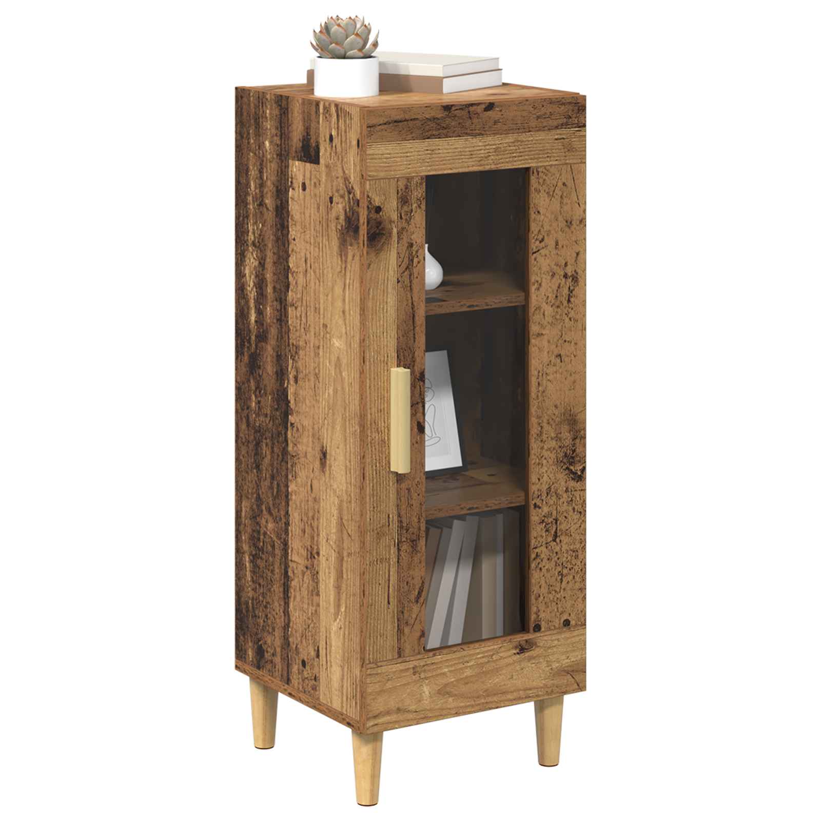 vidaXL Bufet Stare drewno 34,5 x 32,5 x 90 cm Materiał drewnopochodny