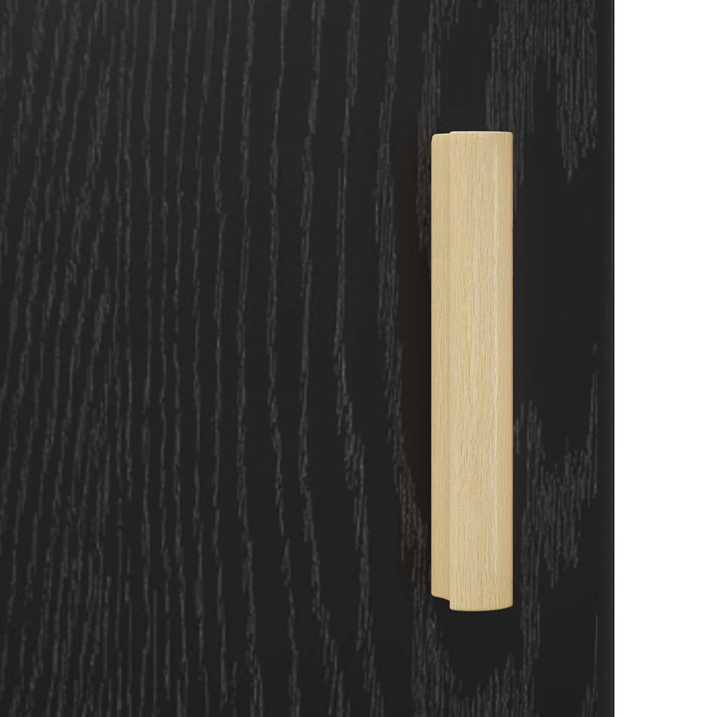 vidaXL Bufet Czarny Dąb 34,5 x 32,5 x 90 cm Materiał drewnopochodny