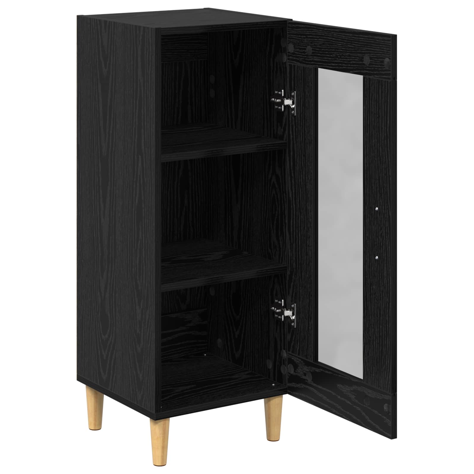 vidaXL Bufet Czarny Dąb 34,5 x 32,5 x 90 cm Materiał drewnopochodny