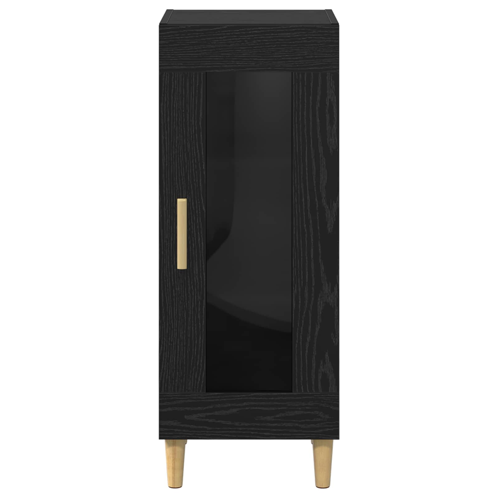 vidaXL Bufet Czarny Dąb 34,5 x 32,5 x 90 cm Materiał drewnopochodny