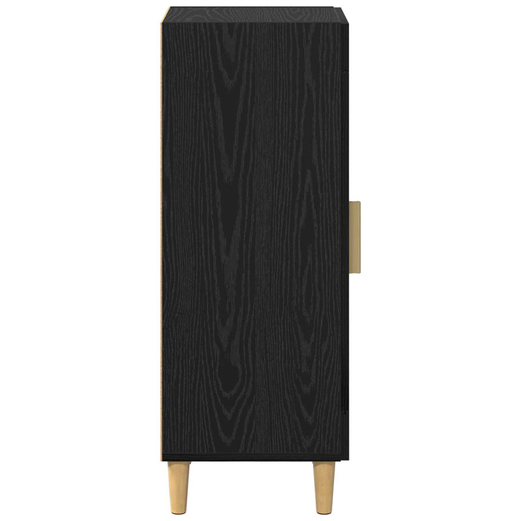 vidaXL Bufet Czarny Dąb 34,5 x 32,5 x 90 cm Materiał drewnopochodny