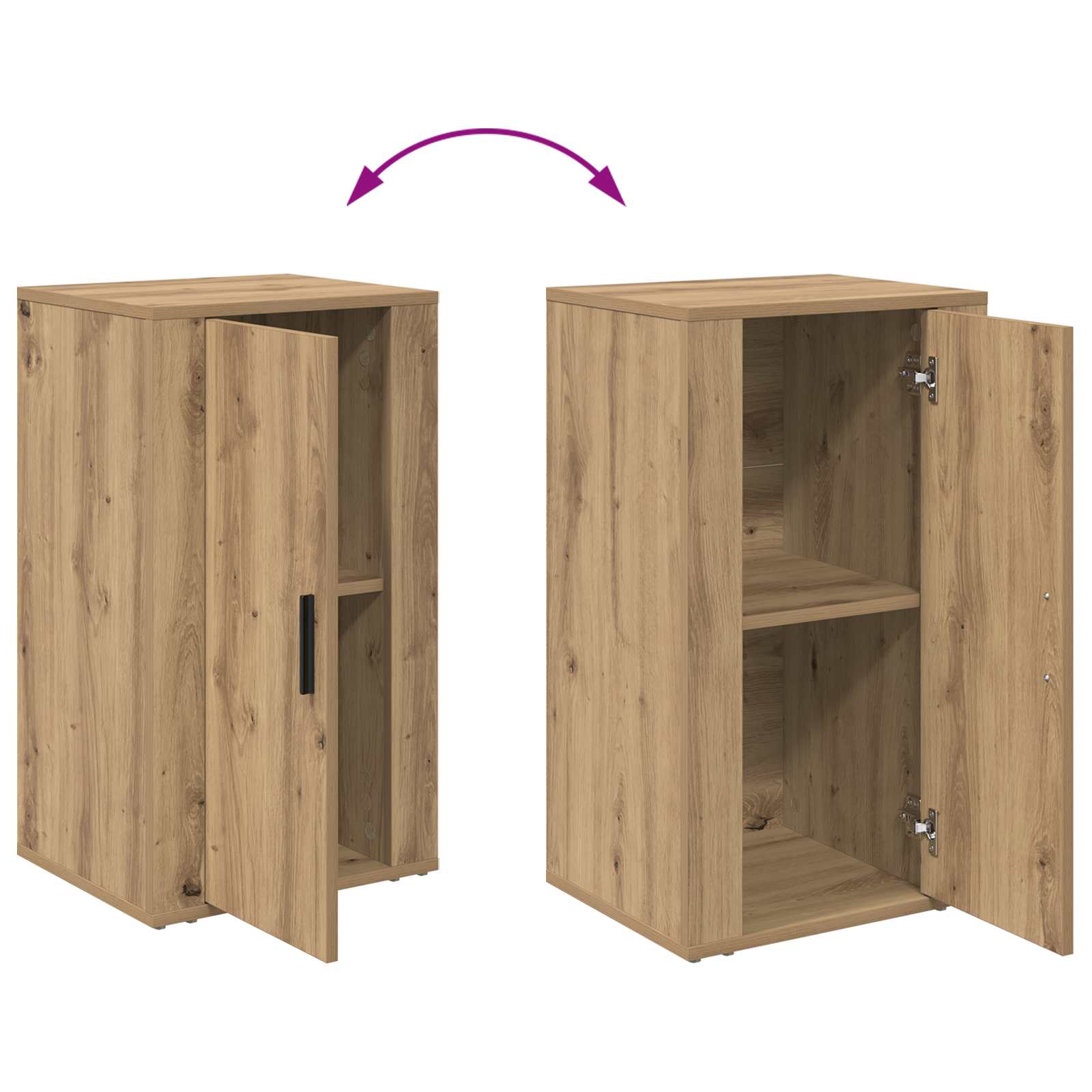 vidaXL Bufet Dąb rzemieślniczy 40 x 33 x 70 cm Materiał drewnopochodny