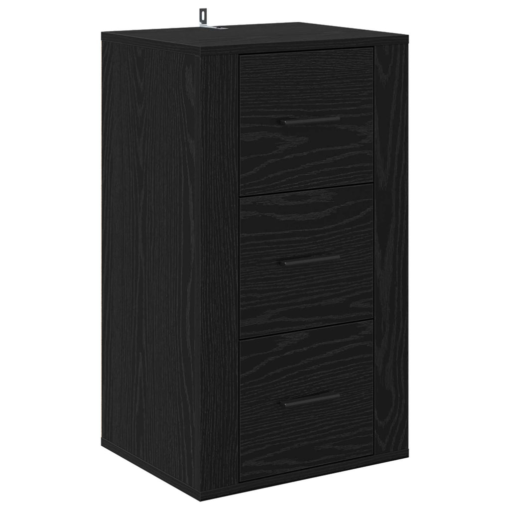 vidaXL Bufet Czarny Dąb 40 x 33 x 70 cm Materiał drewnopochodny