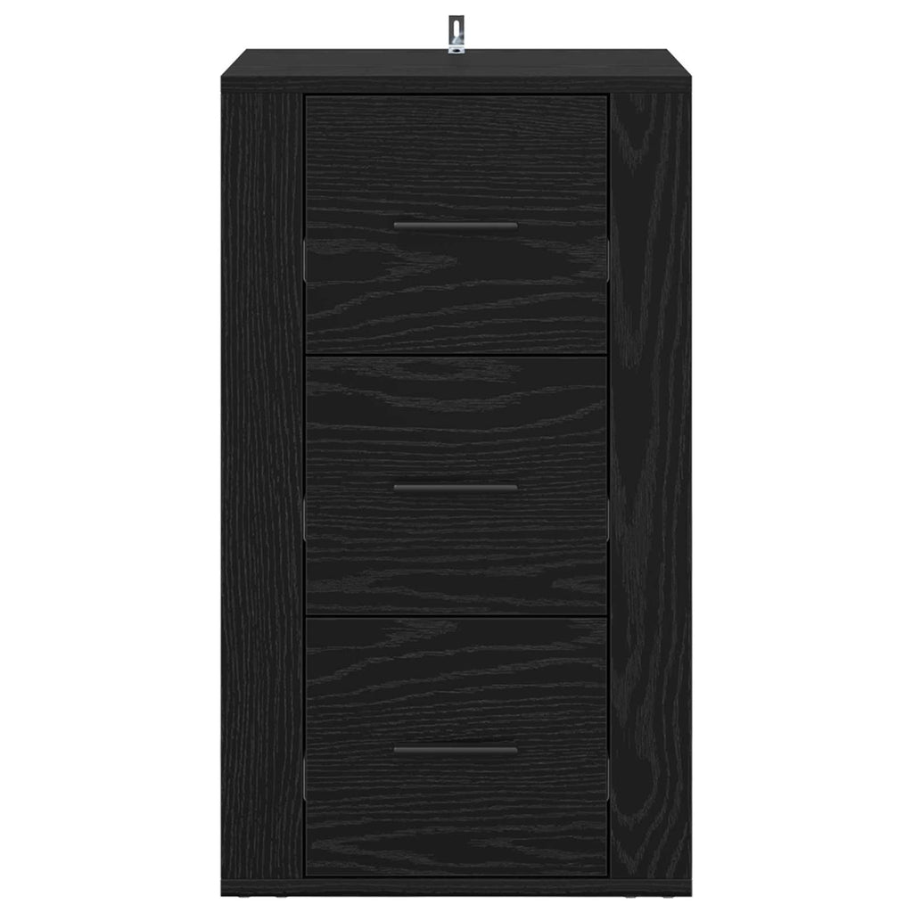 vidaXL Bufet Czarny Dąb 40 x 33 x 70 cm Materiał drewnopochodny