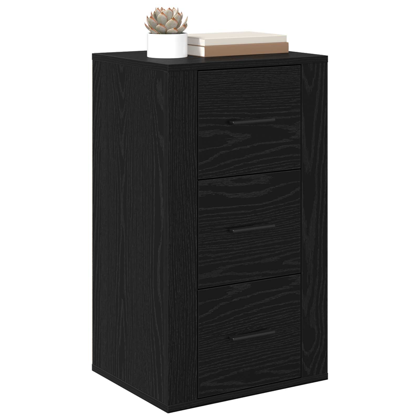 vidaXL Bufet Czarny Dąb 40 x 33 x 70 cm Materiał drewnopochodny