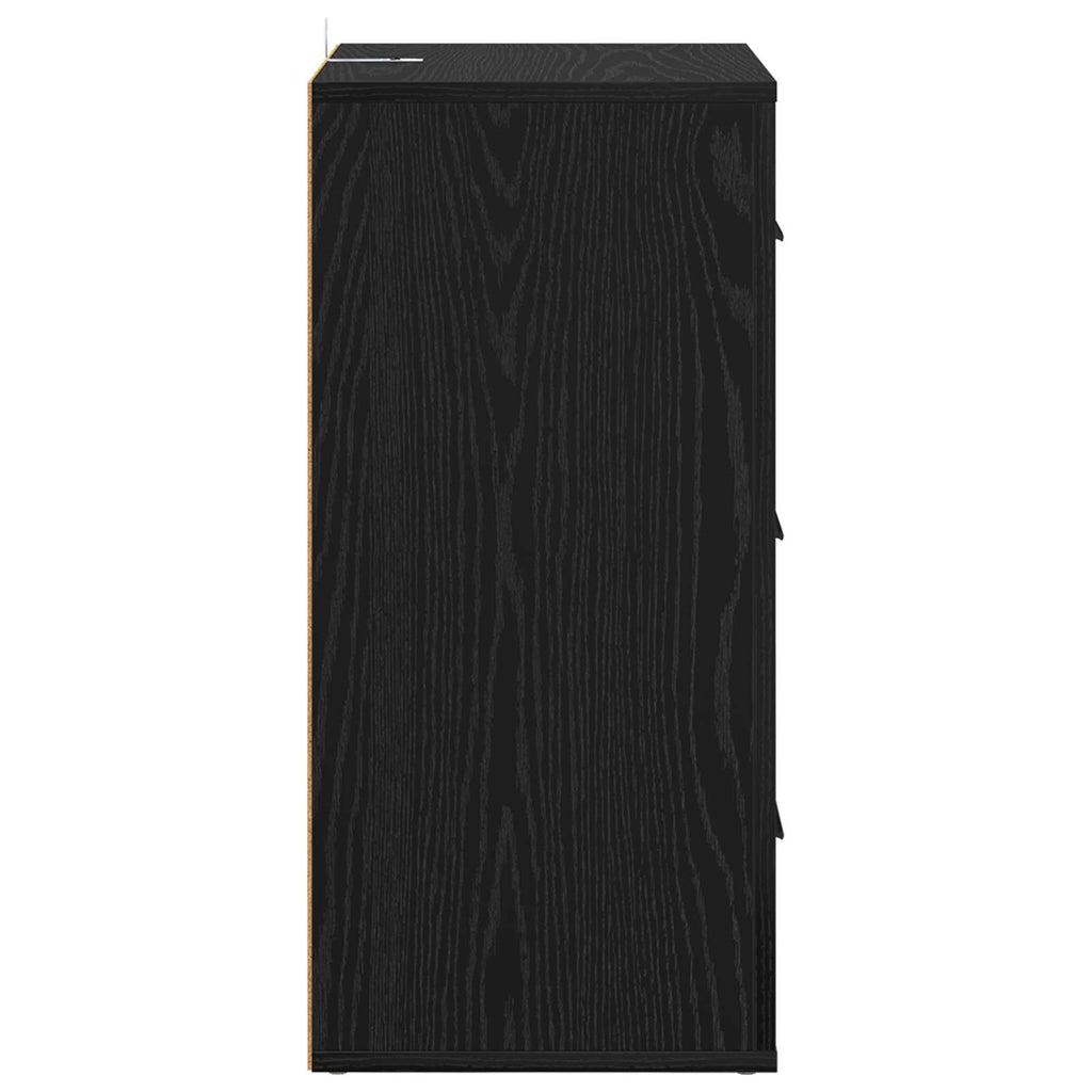 vidaXL Bufet Czarny Dąb 40 x 33 x 70 cm Materiał drewnopochodny