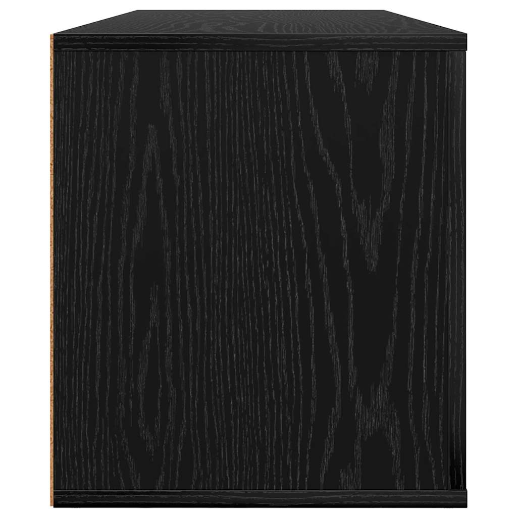 vidaXL Szafka pod telewizor z szufladą Czarny Dąb 100 x 35 x 40 cm