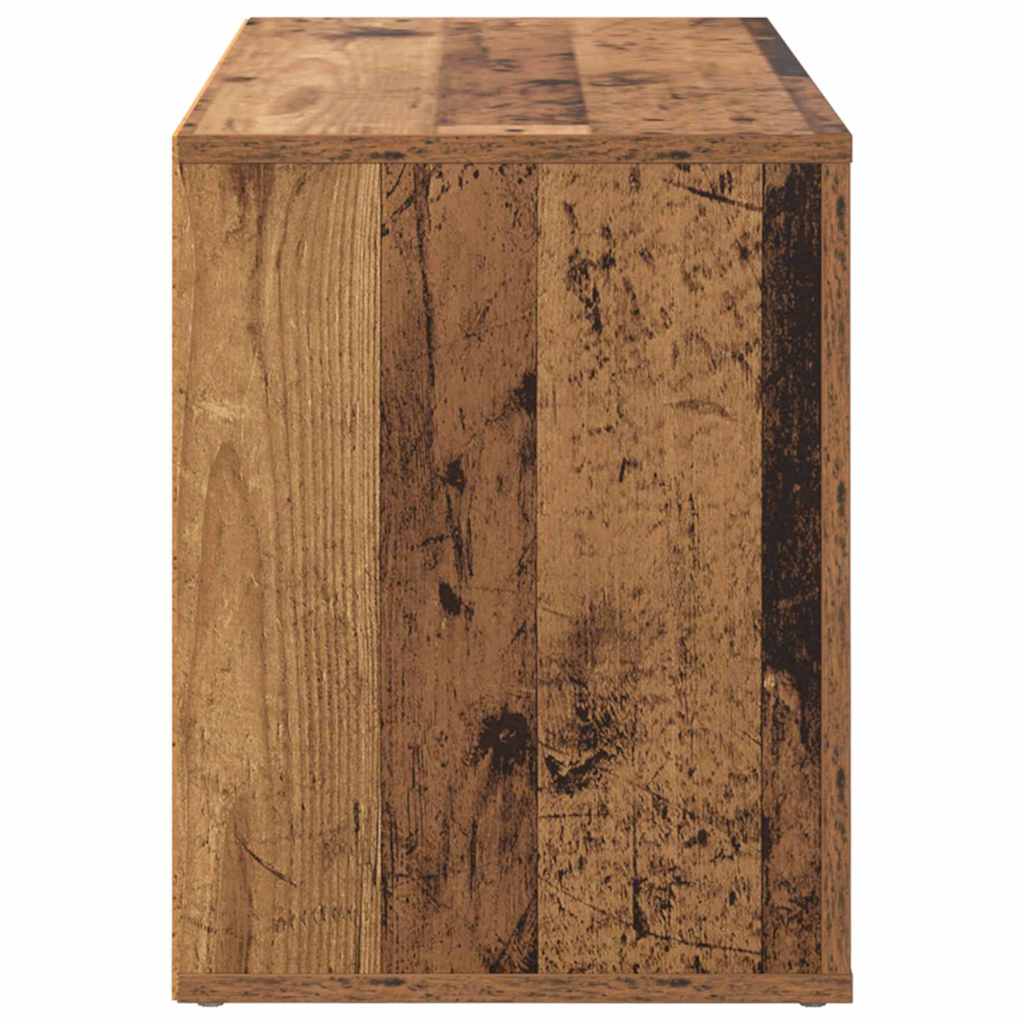 vidaXL Stojak na buty z półką Stare drewno 75 x 35 x 45 cm